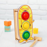 WoodLand Toys Стучалка-сортер  "Подводная лодка", с молотком
