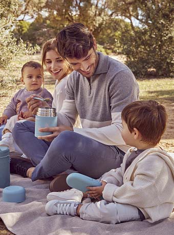 Miniland Термос для еды Terra Thermos, 600 мл / цвет бирюзовый-пальмы