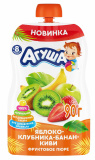 Агуша Пюре яблоко-банан-клубника-киви, с 8 месяцев, 90 г