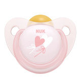 NUK Пустышка ортодонтическая "BABY ROSE", латекс, размер 1, с рождения, с контейнером