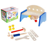 Wooden toys Верстак с набором инструментов, 9 предметов