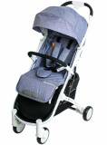 BabyZz Прогулочная коляска детская D 200 / серая на белой раме