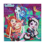MultiArt Набор для творчества Алмазная мозаика Enchantimals 298797 / цвет зеленый, фиолетовый