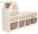 Pituso Стеллаж для игрушек с ящиками SuperBox / цвет кремовый