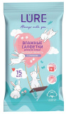 Lure Влажные салфетки для всей семьи, 15 штук
