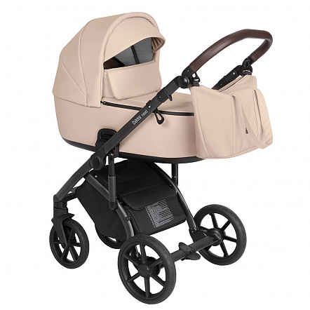 ROAN Коляска 2 в 1 Bass Next Кожа, черная рама / цвет Caramel