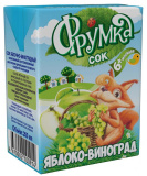 Фрумка Сок яблочно-виноградный, с 6 месяцев, 0,2 л