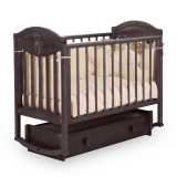 Лель Кровать "Камелия" с универсальным маятником, цвет / махагон