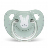 Suavinex Пустышка Hello Baby R0 с силиконовой соской, 0-6 месяцев / цвет зеленый