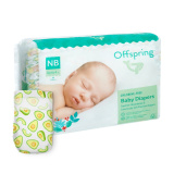 Offspring Подгузники, NB 2-4 кг. 56 штуки / расцветка Авокадо