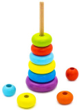 Развивающая игрушка пирамидка "Колечки", 10 элементов