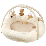 Коврик детский игровой круглый Nattou (Наттоу) TEDDY с арками ecru 