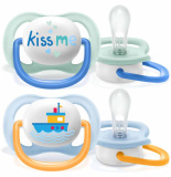 Avent Пустышка Ultra Air "Кораблик", 0-6 месяцев, 2 шт