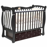 Антел Кровать детская "Luiza" 3 с универсальным маятником и мягким фасадом, цвет / шоколад