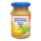 Бабушкино лукошко Пюре яблоки и бананы, с 6 месяцев, 190 г
