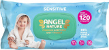 Ангел Влажные салфетки Sensitive, 120 штук / цвет голубой