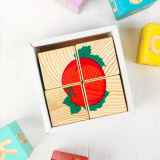 Томик Кубики "Овощи", 4 элемента