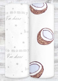 Mjolk Сет из 2х пелёнок Hello mommy / Кокосы, 120*85 см