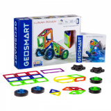 Bondibon Магнитный конструктор GEOSMART/ Луноход 4 колеса, 30 деталей.