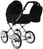 ROAN Коляска 2 в1 Bass Next Classic короб+прогул.(2 места)14d  (Caviar/Black/руч.Black)