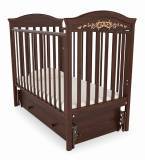 Гандылян Детская кроватка "Даниэль" Люкс универсальный маятник / цвет орех