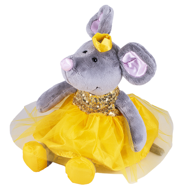 Softoy Игрушка Мышь в желтом платье, 36 см S880/20