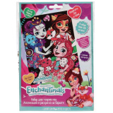 MultiArt  Набор для творчества Enchantimals Бархатная Аппликация (17х23см), 5 фломастеров, пайетки