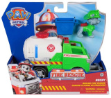 Paw Patrol Набор Щенячий патруль Пожарные спасатели машинка с фигуркой Рокки, 18 см