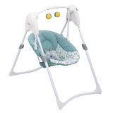 Graco электронные качели детские swing slim spaces bunny&bear / цвет бело-голубой