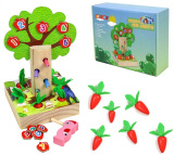 Игровой набор "Дерево с магнитными цифрами + морковки"
