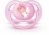 Philips Avent Серия Ultra air Соска-пустышка силиконовая ортодонтическая 0-6 мес для девочки SCF545/10
