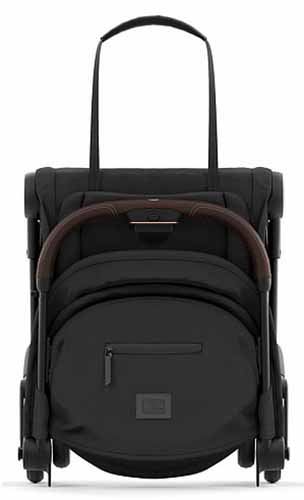 Cybex Прогулочная коляска Coya с дождевиком / цвет Sepia Black (черный), рама Rosegold (розовое золото)
