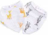 Aden & Anais Слюнявчики bandana bib 2шт.Safari babes-giraffe/zebra S338
