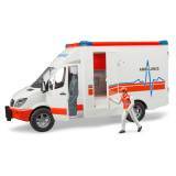 Bruder MB Sprinter скорая помощь с фигуркой водителя