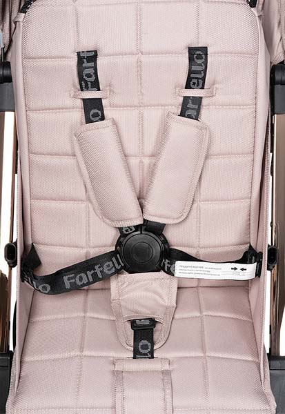 Farfello Kоляска прогулочная Comfy Go Comfort / цвет Greige Black Chrome (бежево-серый, черная рама)