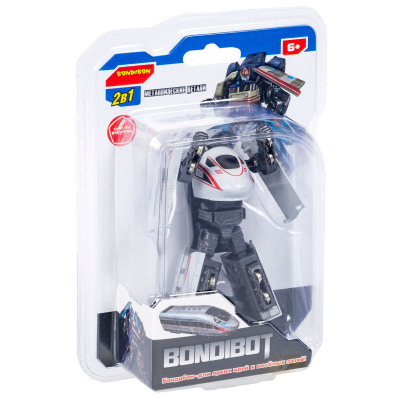 (м.) Трансформер 2в1 BONDIBOT Bondibon робот-поезд, цвет зелёный, BOX 27,6х21,3х10,9см