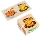 Томик Кубики "Посуда", 4 штуки