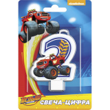 Свеча-цифра №2 "Вспыш", 8 см