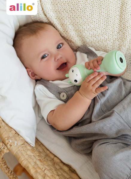 Аlilo Музыкальная игрушка Умный зайка / цвет мятный