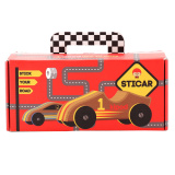 Kipod Деревянный набор Машинки на трассе с наклейками