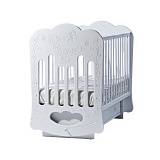 Кроватка с поперечным качанием Baby Sleep-3 (тучка) Лилии / ваниль