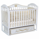 Антел Кровать детская "Анита" (99) автостенка, универсальный маятник, закрытый ящик / цвет белый