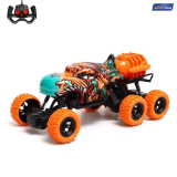 Автоград Джип радиоуправляемый MONSTER, 1:16, эффект дыма, световые эффекты, работает от аккумулятора, цвет оранжевый