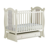 Кровать детская универсальная Кубаночка - 9 БИ 84.5 с кожаными  вставками / белый