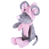 Softoy Игрушка Мышь в шапке, шарфе и носочках, 26 см S888/15