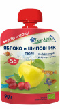 Fleur Alpine Пюре детское Яблоко и шиповник, с 5 месяцев, 90 г