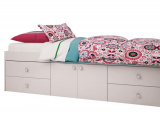 PoLIni kids Кровать детская Simple 3100 с 4 ящиками / цвет белый