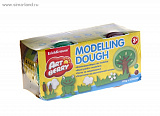 Пластилин на растительной основе Modelling Dough, 2 бан/100г зеленый и коричневый
