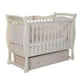 Антел Детская кровать  "Julia 1" с автостенкой / универсальный маятник / цвет слоновая кость