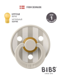Пустышка латекс BIBS Studio Colour - Block - Sand Ivory, 0+ мес.